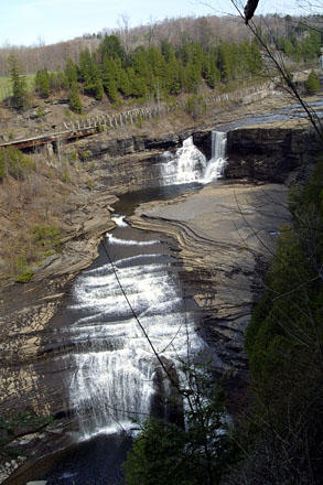 View of Upper and Lower High Falls from Above  Photograph by Tom Whiteley